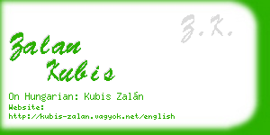 zalan kubis business card